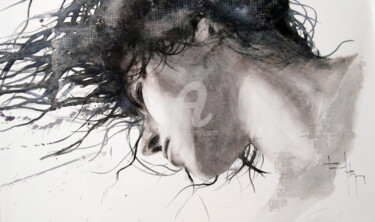 extrait-serie les anges déchus...les rebel.les Peinture intitulée "extrait-serie les a…" par Pascal Pihen, Œuvre d'art originale, Acrylique Monté sur Autre panneau rigide