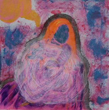 Painting titled "Félicie et le tourb…" by Aude Peris, Original Artwork, Acrylic Mounted on Wood Stretcher frame
