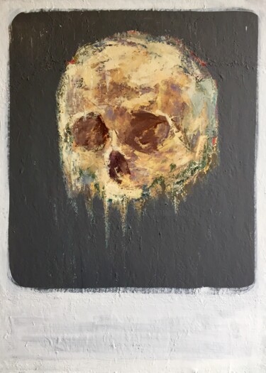 Tableau Contemporain Crane Vanité Peinture intitulée "Tableau Contemporai…" par Bruno Raharinosy, Œuvre d'art originale, Huile