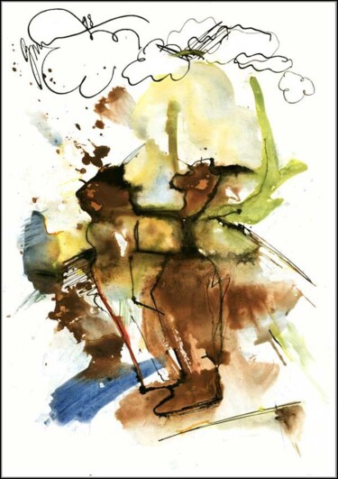 Disegno intitolato "Ivrognes Пьяницы Dr…" da Dima Dima Vil Ms Wilms (Rok Zivopisec Rock Painter), Opera d'arte originale, Go…