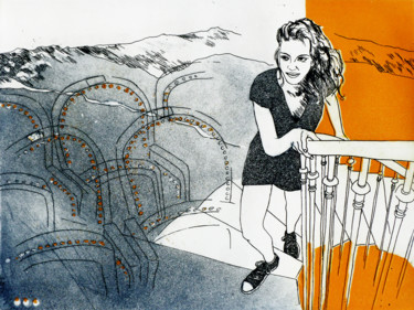 印花与版画 标题为“La première scène e…” 由Pascale Aurignac, 原创艺术品, 雕刻