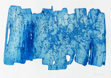Printmaking titled "L'une bleue" by Pascale Aurignac, Original Artwork, Etching