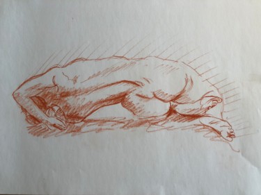 Disegno intitolato "Croquis 22" da Stefano Di Marco, Opera d'arte originale, Pastello
