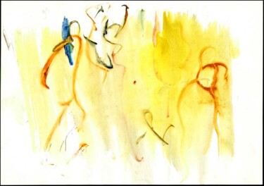 「Dernières personnes…」というタイトルの描画 Дима Dima Вильмс Wilms (Рок-Живописец Rock-Painter)によって, オリジナルのアートワーク, グワッシュ水彩画