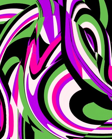 Digital Arts titled "Wave and Sound" by Peter Jalesh, Original Artwork, Digital Painting