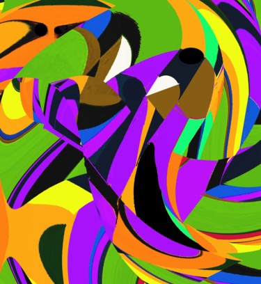 Digital Arts titled "Te-rose-cavalier" by Peter Jalesh, Original Artwork, Digital Painting
