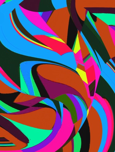 Digital Arts titled "Flowery-scafold" by Peter Jalesh, Original Artwork, Digital Painting