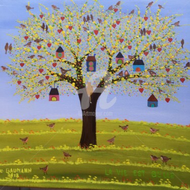 la vie est belle Peinture intitulée "la vie est belle" par Jo Baumann, Œuvre d'art originale, Acrylique