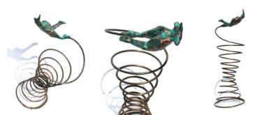 Sculpture titled "Envolée de liberté,…" by Vanessa Renoux, Original Artwork, Mixed Media