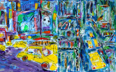 제목이 "NEW YORK CITY CABS…"인 미술작품 Jean Mirre로, 원작, 기름