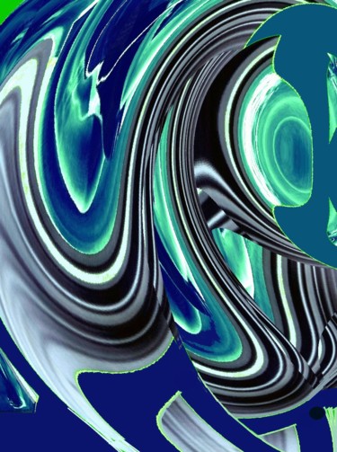 Digital Arts titled "Green-Marilyn" by Peter Jalesh, Original Artwork, Digital Painting