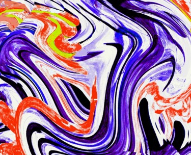 Digital Arts titled "iris Tree" by Peter Jalesh, Original Artwork, Digital Painting