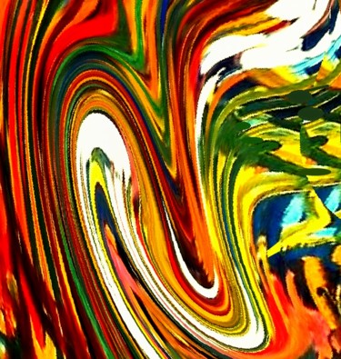 Digital Arts titled "Lilies and roses" by Peter Jalesh, Original Artwork, Digital Painting