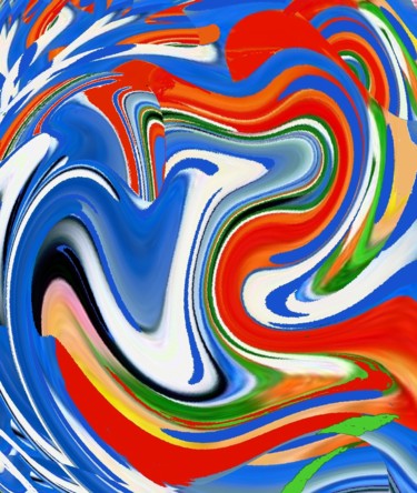 Digital Arts titled "Number 3" by Peter Jalesh, Original Artwork, Digital Painting