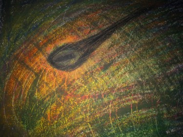 Dessin intitulée "Boule de feu 🔥" par Claudia Marie Eugénie (Cocoâlô), Œuvre d'art originale, Pastel
