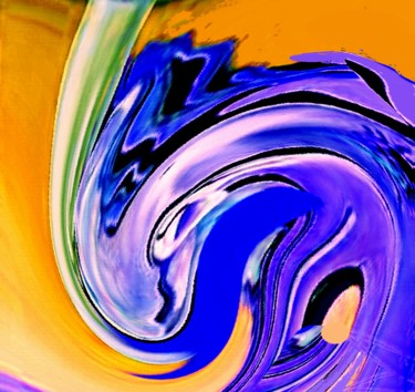 Digital Arts titled "Yoga Portrait" by Peter Jalesh, Original Artwork, Digital Painting