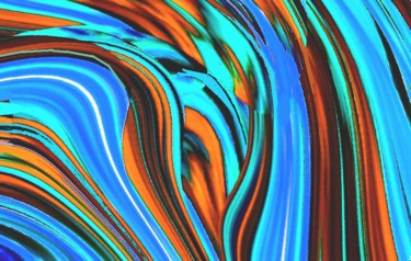 Digital Arts titled "Nocturnal Blue stems" by Peter Jalesh, Original Artwork, Digital Painting