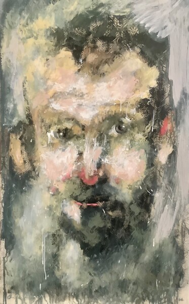 Tableau Portrait Contemporain 绘画 标题为“Tableau Portrait Co…” 由Bruno Raharinosy, 原创艺术品, 丙烯