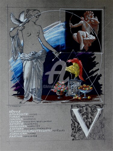 Dessin intitulée "VÉNUS" par Carlo Maiolini, Œuvre d'art originale