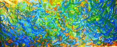 Painting titled "Blue River (Size 4.…" by Peter Jalesh, Original Artwork, Acrylic