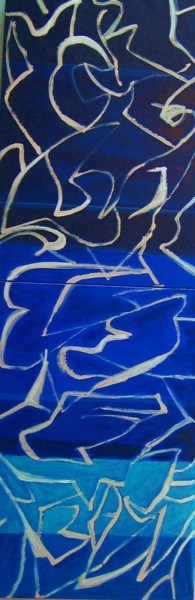 Painting titled "Diptich-noctural-la…" by Peter Jalesh, Original Artwork, Acrylic