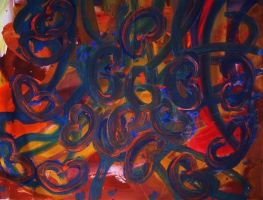 Painting titled "Ear File (Size 6,8…" by Peter Jalesh, Original Artwork, Acrylic