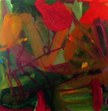 Painting titled "Tulip II (Size 48 i…" by Peter Jalesh, Original Artwork, Acrylic