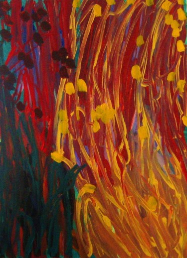 Painting titled "Flowery bush II (Si…" by Peter Jalesh, Original Artwork, Acrylic
