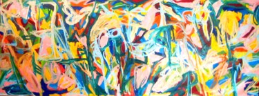 Painting titled "Abstract landscape…" by Peter Jalesh, Original Artwork, Acrylic