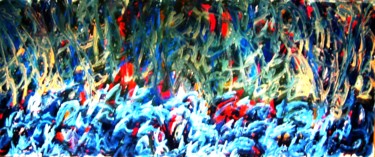 Painting titled "Nocturnal-landscape…" by Peter Jalesh, Original Artwork, Acrylic