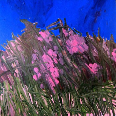 Painting titled "Begonias (Size 48 i…" by Peter Jalesh, Original Artwork, Acrylic