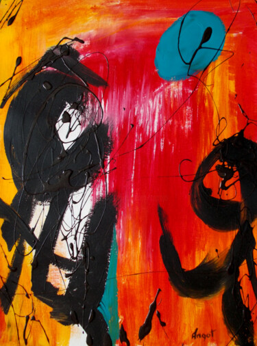 Composition Noire #1 绘画 标题为“Composition Noire #1” 由Thierry Angot, 原创艺术品, 丙烯