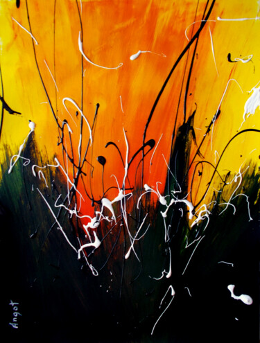 Composition Noire #2 绘画 标题为“Composition Noire #2” 由Thierry Angot, 原创艺术品, 丙烯