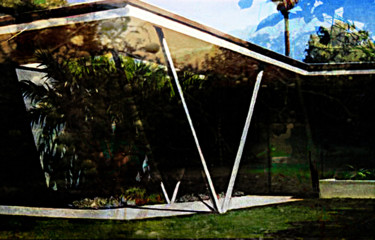 the climate challenge: intrusion and urban growth Printmaking titled "the climate challen…" by Michel Tabanou, Original Artwork, Digital Print