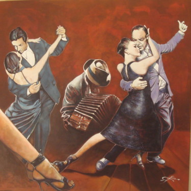 绘画 标题为“TANGUEROS” 由José Garcia (GARBEL), 原创艺术品, 丙烯