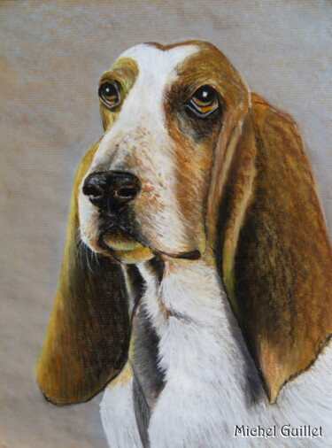 Dessin intitulée "Colombo" par Michel Guillet, Œuvre d'art originale, Pastel