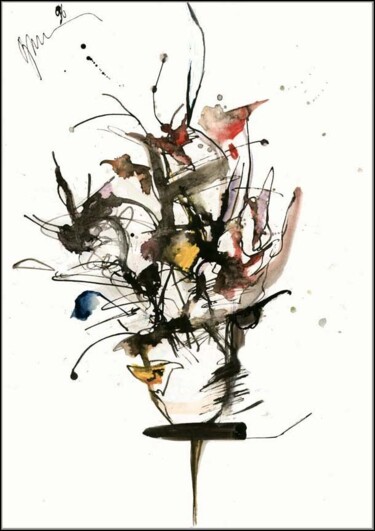 图画 标题为“Bouquet sur le stan…” 由Дима Dima Вильмс Wilms (Рок-Живописец Rock-Painter), 原创艺术品, 水粉