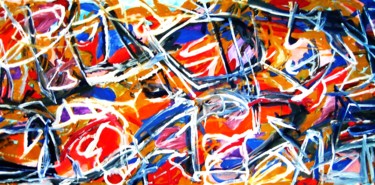 Painting titled "Zink-white-land (Si…" by Peter Jalesh, Original Artwork, Acrylic