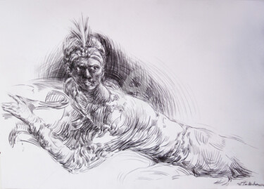 Hallucination au Narguilé (3) Drawing titled "Hallucination au Na…" by Walid Lemkecher, Original Artwork, Pencil