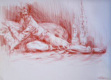Hallucination au Narguilé (2) Drawing titled "Hallucination au Na…" by Walid Lemkecher, Original Artwork, Pencil