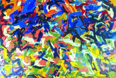 Painting titled "Summer Landscape (S…" by Peter Jalesh, Original Artwork, Acrylic