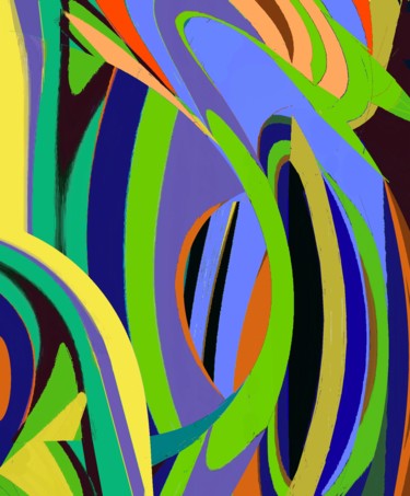 Digital Arts titled "Royal Palace Garden" by Peter Jalesh, Original Artwork, Digital Painting