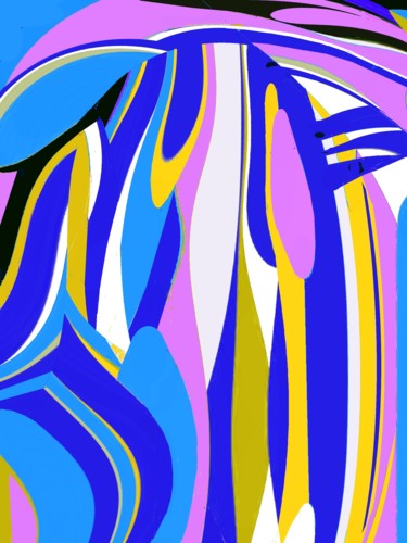 Digital Arts titled "Bleu-marine-abstract" by Peter Jalesh, Original Artwork, Digital Painting
