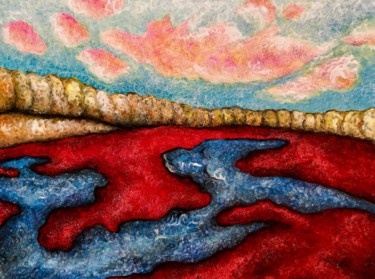 Malerei mit dem Titel "Atmosphere" von Lina Haas, Original-Kunstwerk, Acryl