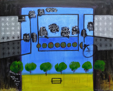 绘画 标题为“Landscape: Trees Ac…” 由Gerald Shepherd F.F.P.S., 原创艺术品, 丙烯