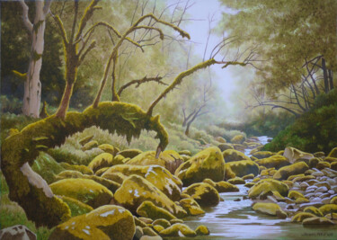 Painting titled "la gourgue d'Asque" by Jacques Place, Original Artwork, Acrylic