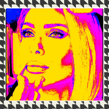 ILARY BLASI YLW Arte digitale intitolato "ILARY BLASI YLW" da Simone Lazzarini, Opera d'arte originale, Stampa digitale