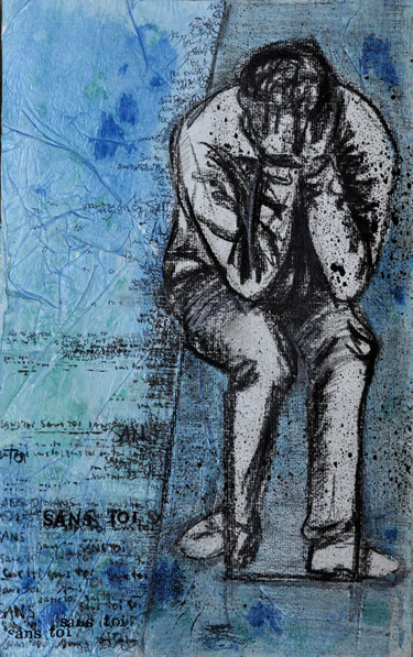 Dessin intitulée "Sans toi" par Eva Mifsud, Œuvre d'art originale