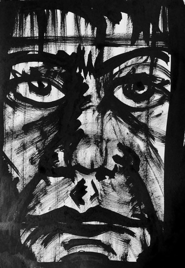 Dessin intitulée "Visage" par Eva Mifsud, Œuvre d'art originale