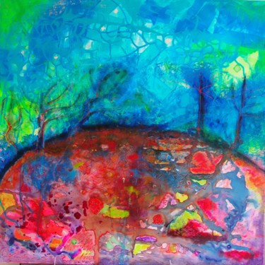 Peinture intitulée "Je marche pour la p…" par Clo Vanoye, Œuvre d'art originale, Acrylique